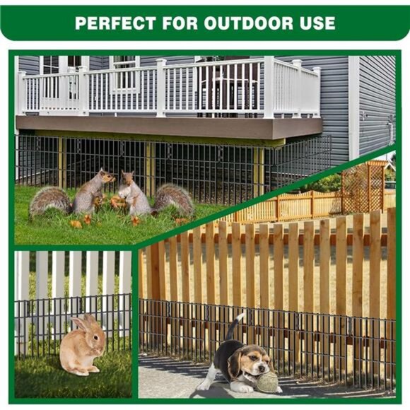 25 Pack Animal Barrier Fence, No Dig Fence 27 ft(L) X 17 in(H) Garden Fence - Picture 3 of 8